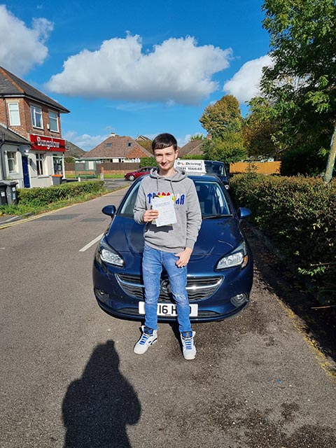 Ben Mabbatt Passed Driving Test with DL Driving Poole Bournemouth
