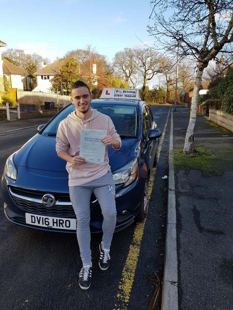 Calum Passed Driving Test with DL Driving Poole Bournemouth