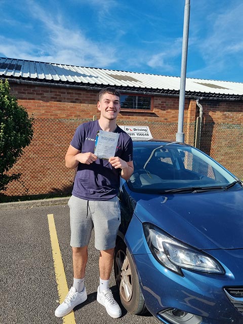 Sid Hawkins Passed Driving Test with DL Driving Poole Bournemouth